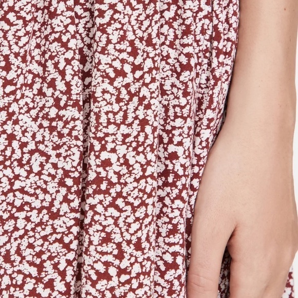 NWT Free People Dancing In The Dark Printed Open Back Ruffle Hem Mini Dress - Picture 4 of 9